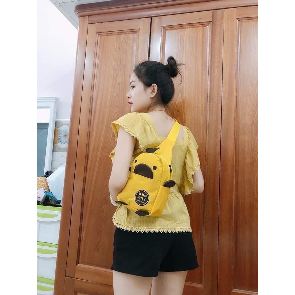 Túi đeo chéo thời trang Nam Nữ hình con Vịt ( Đen - Vàng) | BigBuy360 - bigbuy360.vn