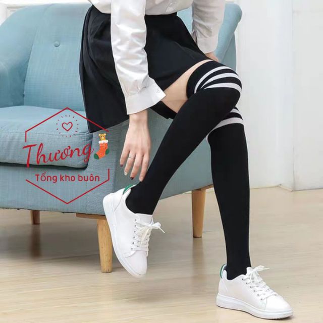 Tất len đùi tất len giả boots dài qua gối chất liệu dày dặn phong cách Hàn Quốc - Hebi official