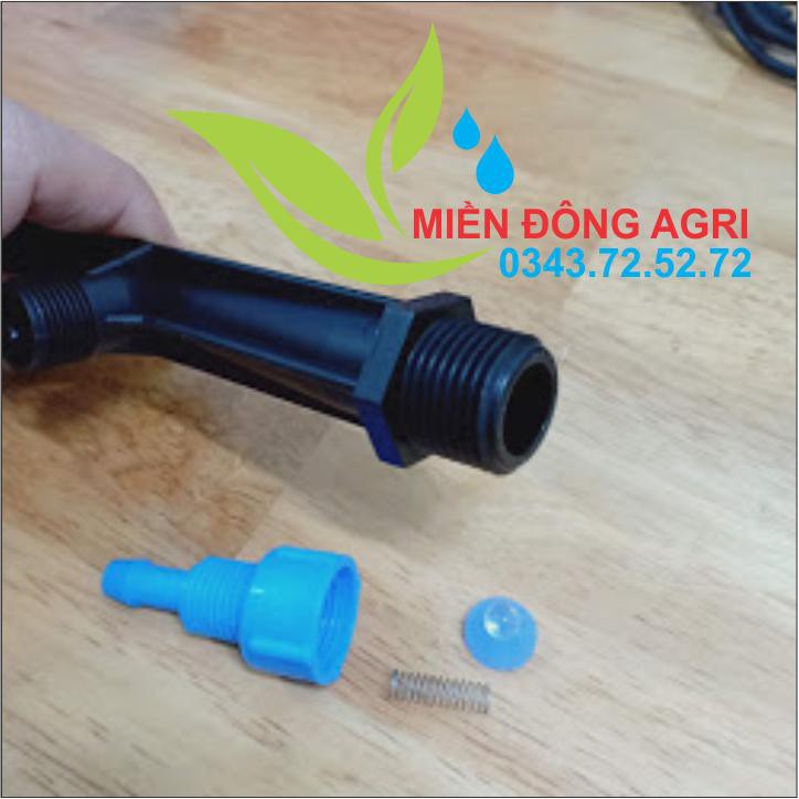 1 BỘ VENTURI CHÂM PHÂN REN NGOÀI 27MM KHÔNG ỐNG HÚT