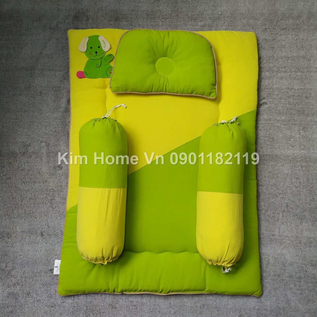 Set nệm gối sơ sinh kim home(Cho em bé từ 0-2 tuổi)