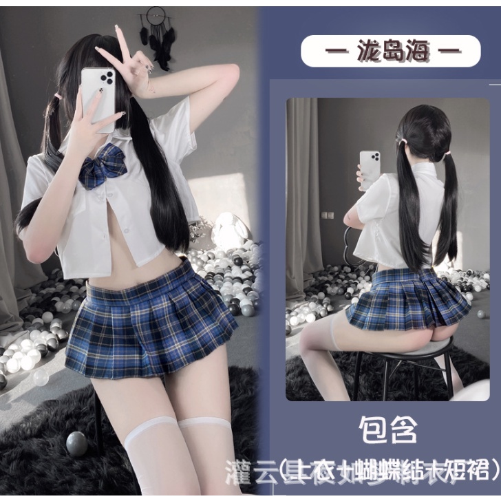 Bộ cosplay học sinh sexy quyến rũ cao cấp gợi cảm nhiều màu không kèm tất