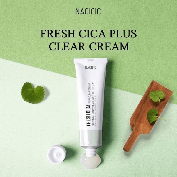 Kem Dưỡng Phục Hồi Da Chiết Xuất Rau Má NACIFIC Fresh Cica Plus Clear Cream 50g