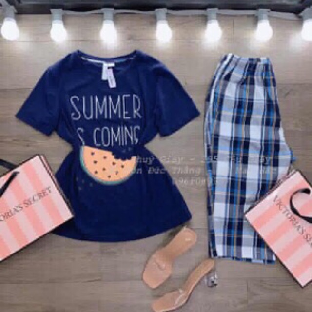 Bộ nữ cotton dưa hấu