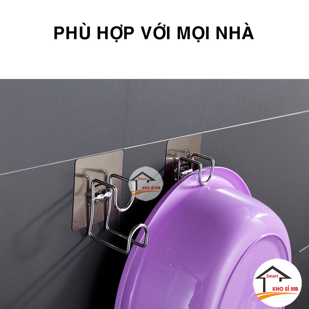 Móc treo chậu dán tường siêu dính, móc dính tường treo đồ đa năng kho sỉ mb