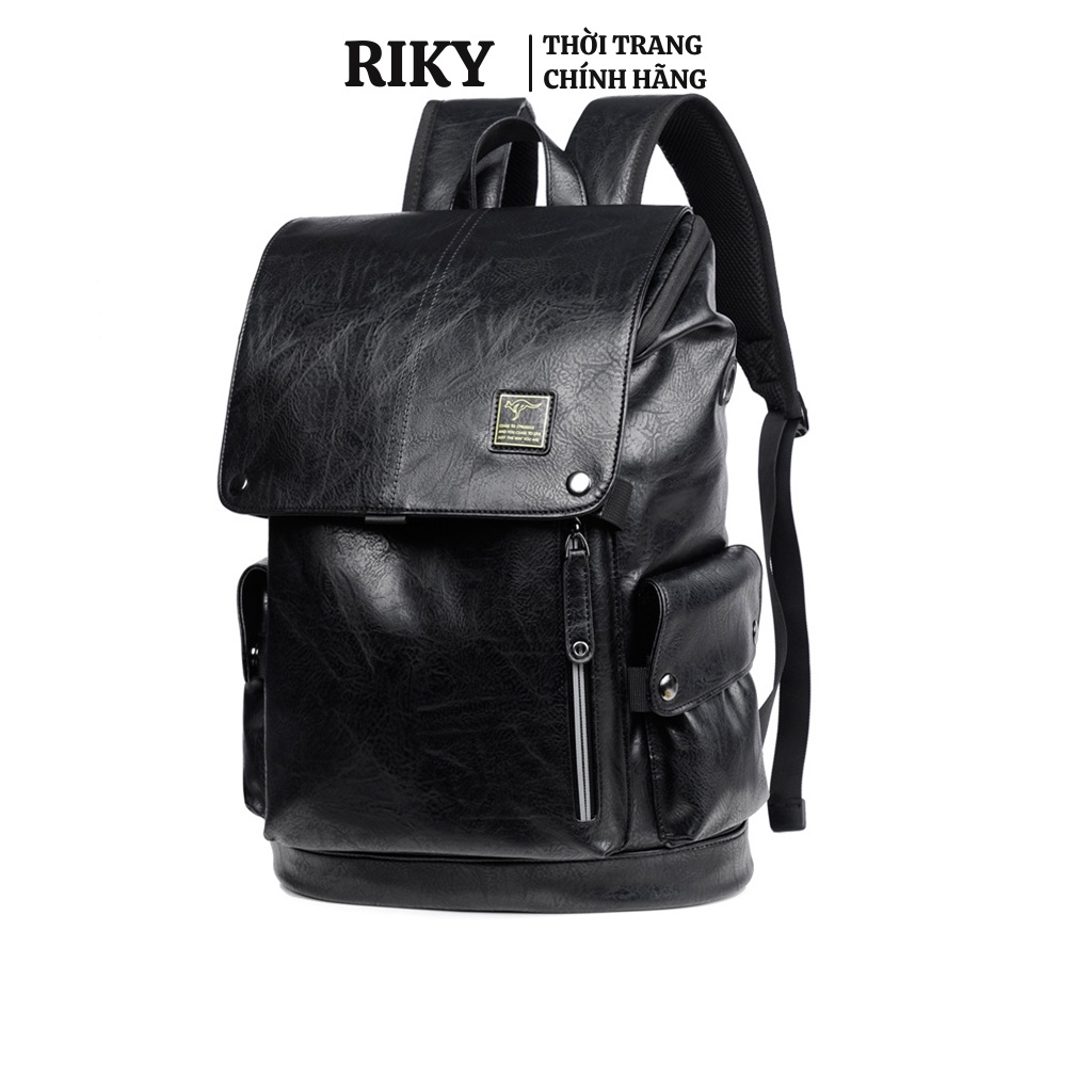 Balo nam lv da cao cấp thời trang đựng latop RIKY cặp da nam đẹp unisex chống nước phong cách thời trang công sở