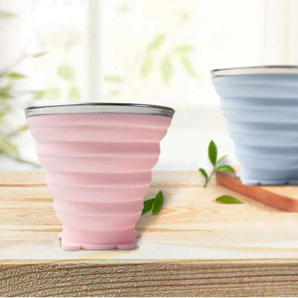 YIYU Cốc Uống Nước Bằng Silicone Có Thể Gấp Gọn Tiện Dụng Mang Theo Du Lịch