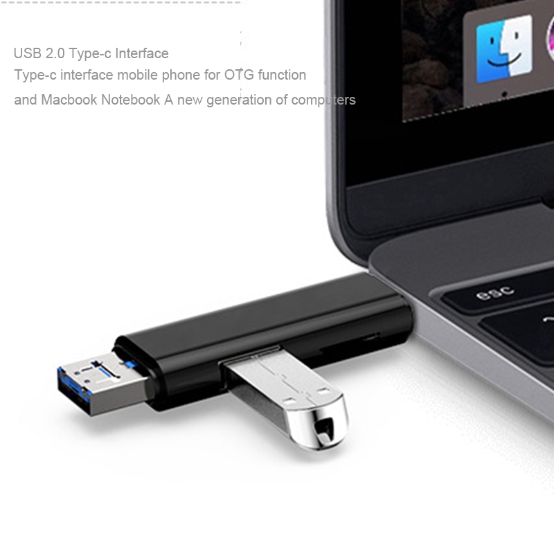 Đầu chuyển đổi 5 trong 1 Type C / OTG / đầu đọc thẻ với giao diện USB