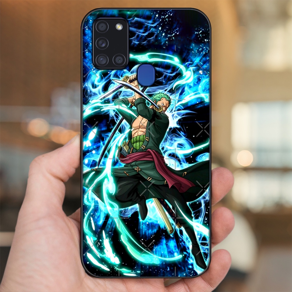 Ốp lưng Samsung A21S viền đen in hình Zoro One Piece
