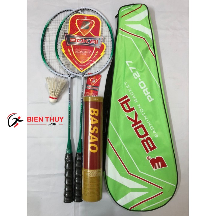 combo bộ 2 cây Vợt Cầu Lông BOKAI pro 277 - Tặng ngay hộp Cầu Ba Sao 10 quả