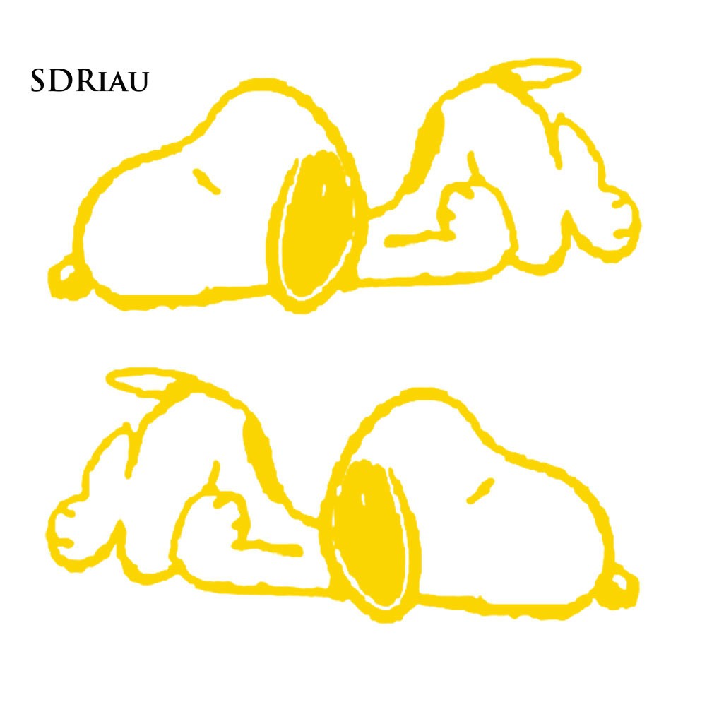 Cặp hình dán kính chiếu hậu xe hơi họa tiết chó Snoopy hoạt hình ngộ nghĩnh dễ thương