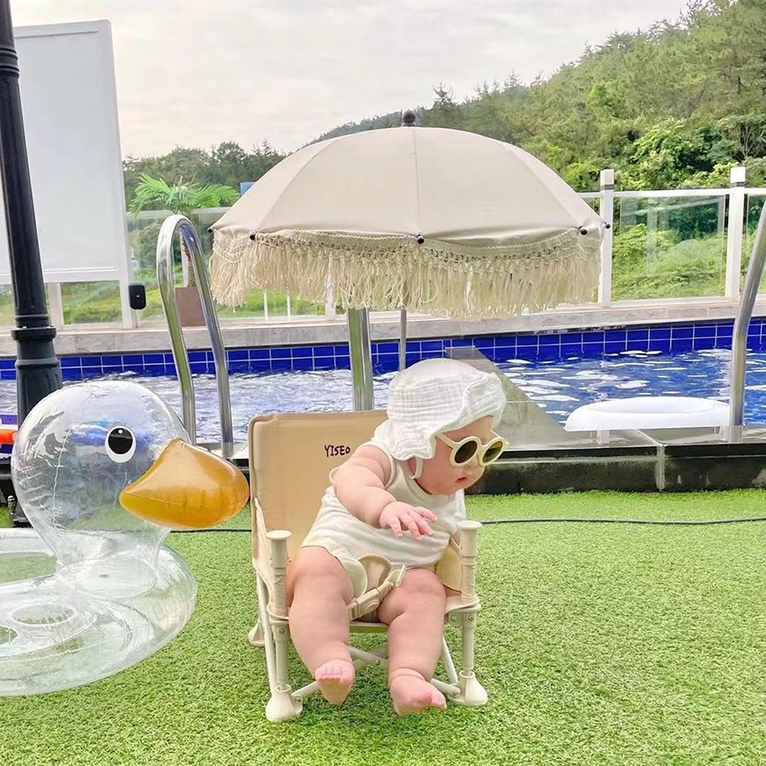 [CHỤP ẢNH BÉ SIÊU CUTE] Ô Dù gắn ghế ngồi ,xe đẩy cho bé thích hợp du lịch ,chụp ảnh bé phong cách dễ thương