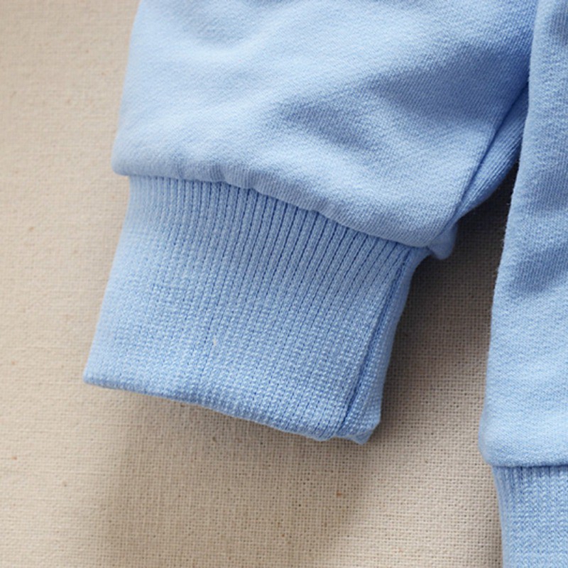 Áo sweatshirt tay dài vải cotton cổ tròn dễ thương dành cho bé