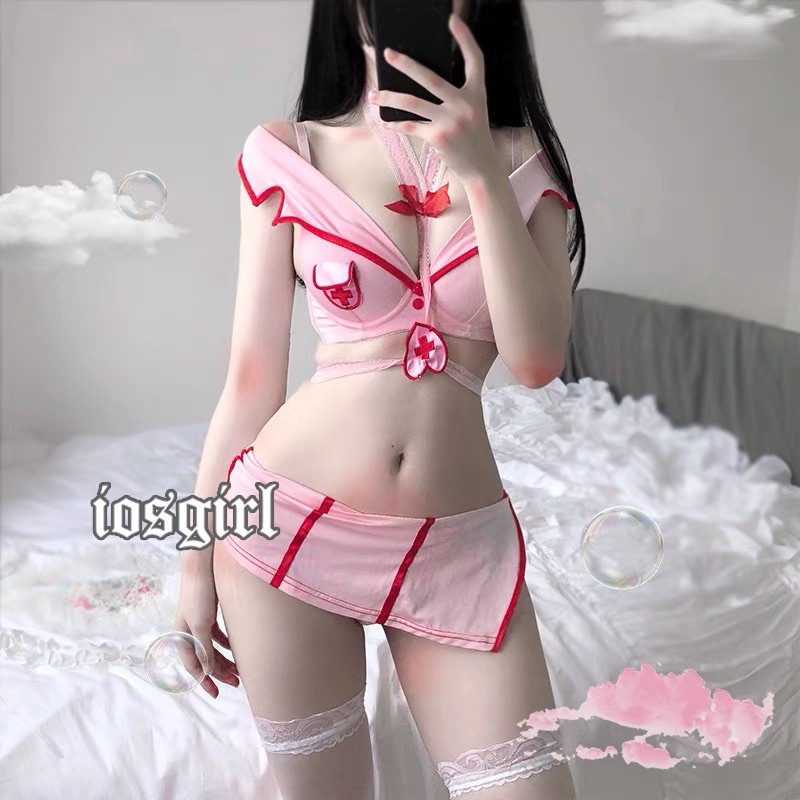 Fm7906Cosplay nàng y tá gợi cảm quyến rũ• Nội Y Cao Cấp •Áo độn ngực có mút • Cosplay Sexy MY9654