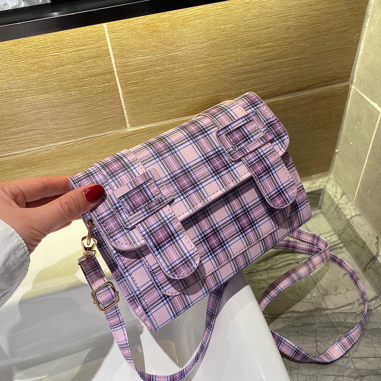 Túi đeo chéo xách tay JASMIN NOIR dáng vuông nhỏ họa tiết sọc ca rô dây mảnh phong cách Hàn Quốc thời trang cho nữ