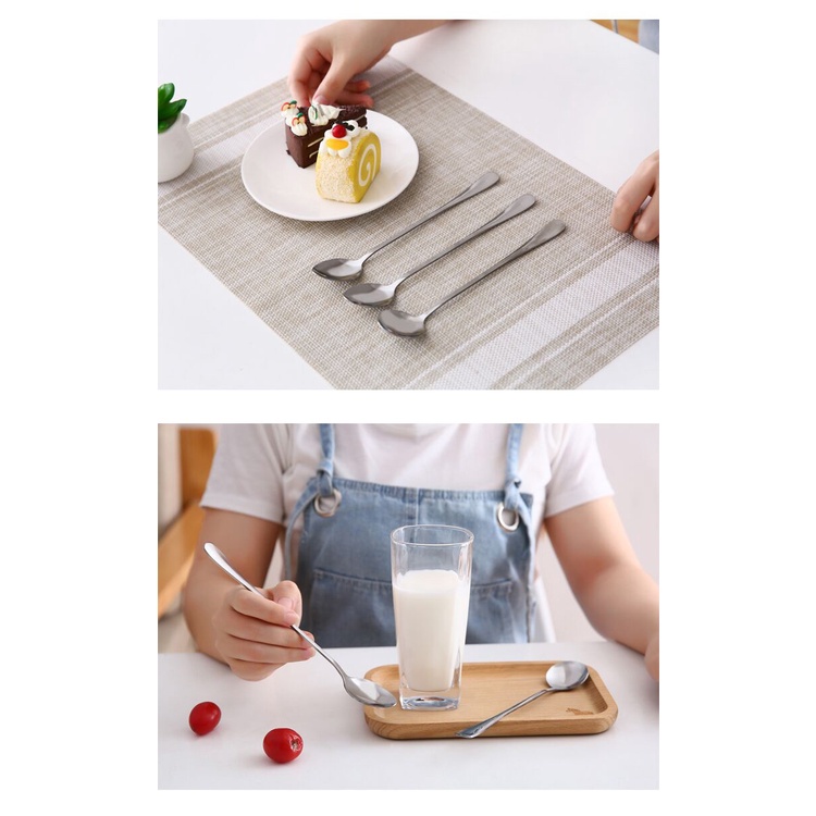Muỗng Cán Dài 19cm Thiết Kế Sáng Tạo Phong Cách Hàn Quốc