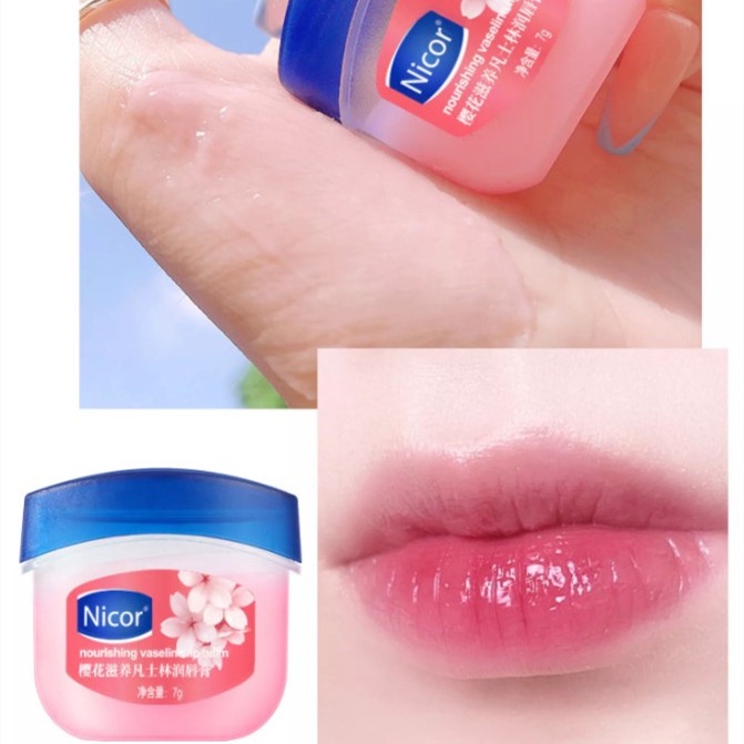 Nicor Vaseline Lip Balm cầm tay Dưỡng ẩm lâu dài Mượt nhăn Làm mới Sửa chữa Môi