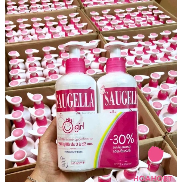 Dung dịch vệ sinh cho bé 3 tuổi+ Saugella Pháp 200ml