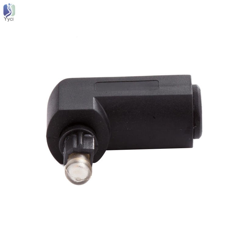 Yy Male to Female Optical Digital Audio Converter Adapter with 90 Degree Right Angle 360 Swivel for Toslink Jack @VN
