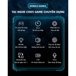 Tai nghe gaming chính hãng Apro366 TWS kết nối Bluetooth 5.0 cho Android/ Ios
