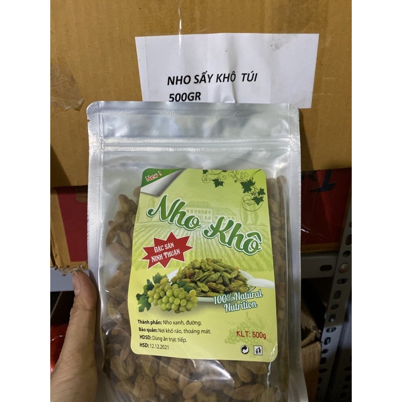 [NHO KHÔ Ninh Thuận TÚI 500G] Nho sấy khô