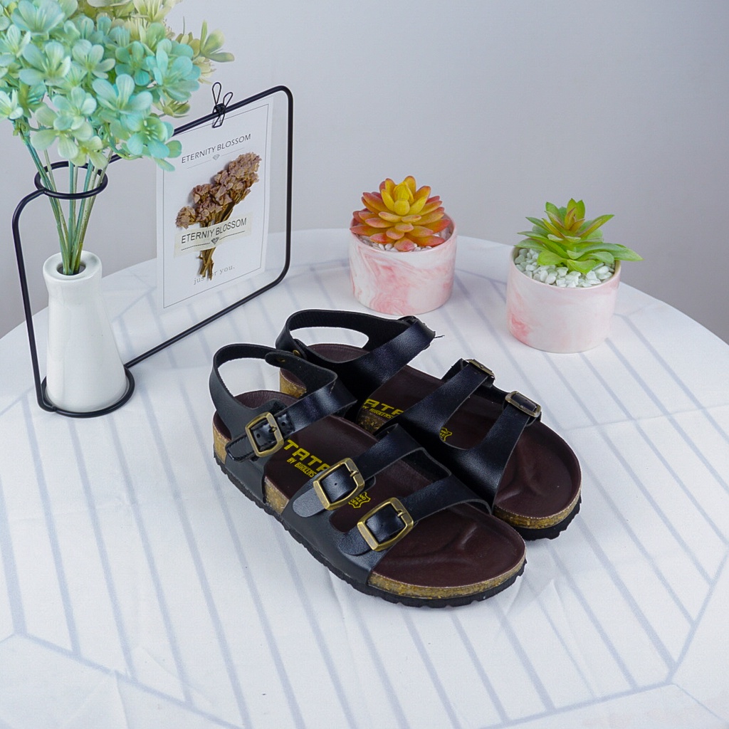 Giày sandal nữ 2 quai đế trấu