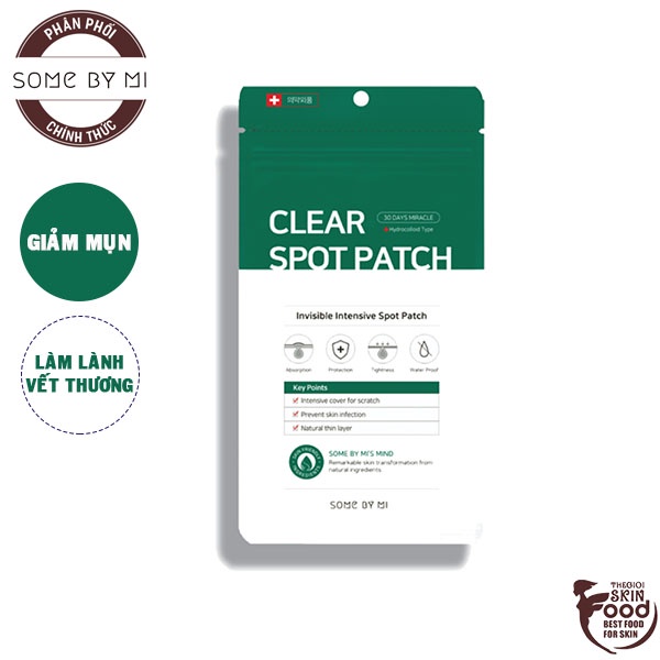 Miếng Dán Hỗ Trợ Giảm Mụn "Thần Kỳ" Some By Mi Clear Spot Patch (Set 18 miếng)