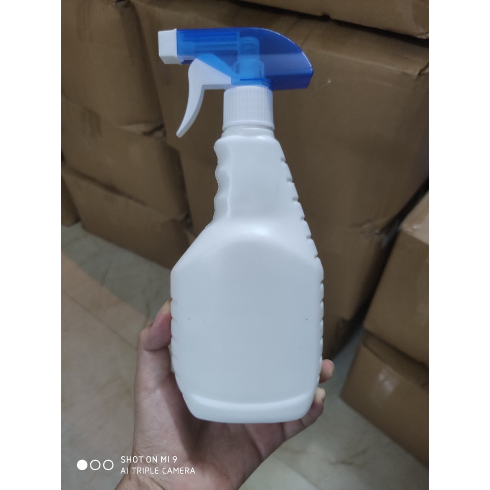 Chai xịt kính 500ml vòi xịt đựng nước xịt kính,nước xịt phòng- Vỏ chai nhựa màu trắng đục