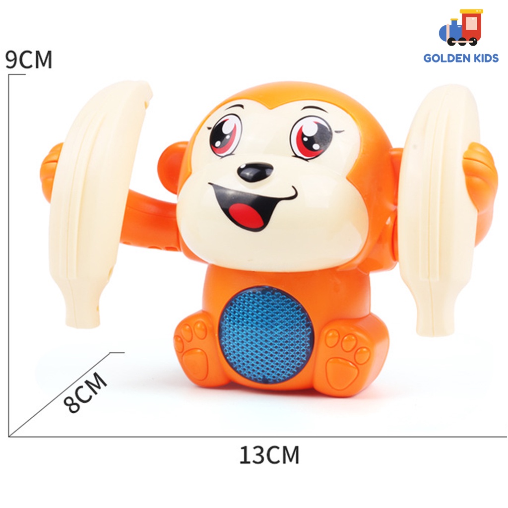 Đồ chơi cho bé khỉ con nhào lộn có nhạc và ánh sáng giúp bé khám phá, phát triển trí tuệ