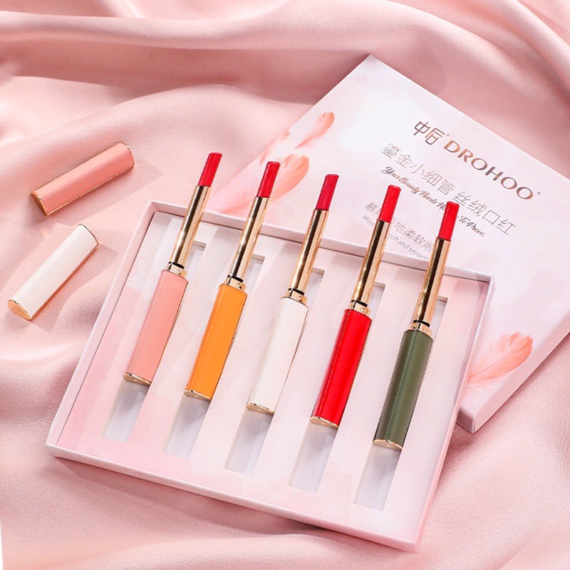 Set 5 Son kem lì mini Velvet Lip Tint