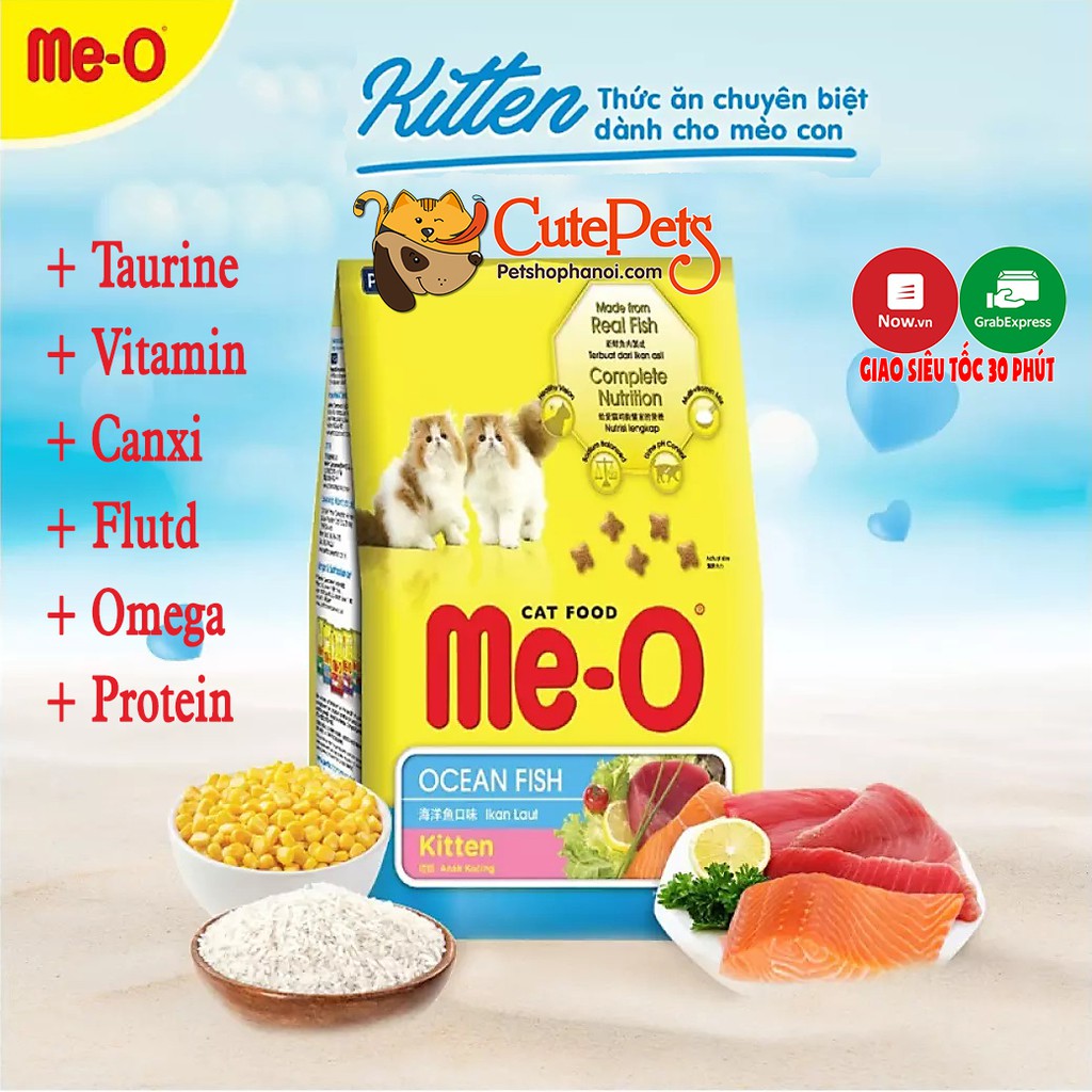 Thức Ăn Cho Mèo Con MeO Kitten 400g hạt cho mèo Vị Cá Biển Cutepets