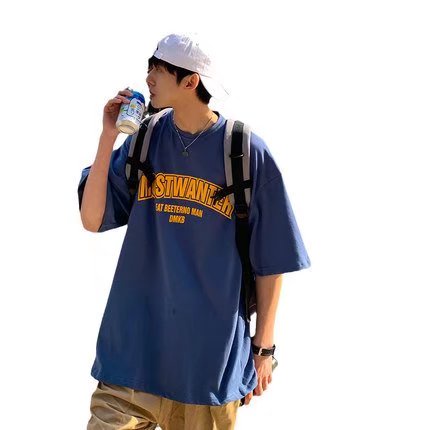 Áo Thun Tay Ngắn Dáng Rộng In Chữ Thời Trang Mùa Hè Cho Nam Size M-5XL