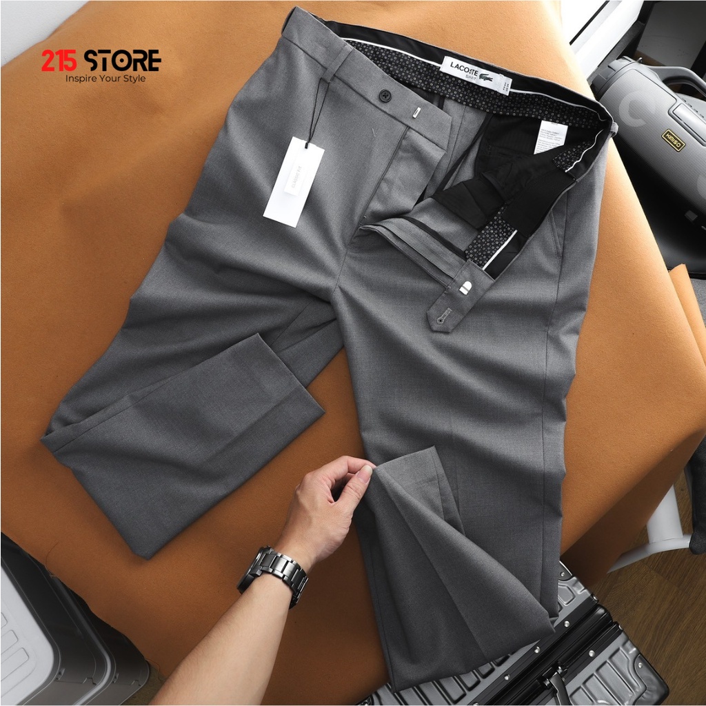 Quần Âu Nam Cao Cấp Dáng Hàn, Quần Tây Nam 215Store Form Slimfit, Lưng Ẩn Thun