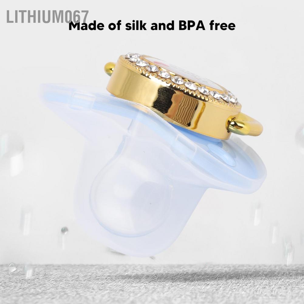 Lithium067 Núm vú giả sang trọng dành cho bé BPA Miễn phí Hoàng tử Kim cương trẻ sơ sinh từ 6 đến 18 tháng