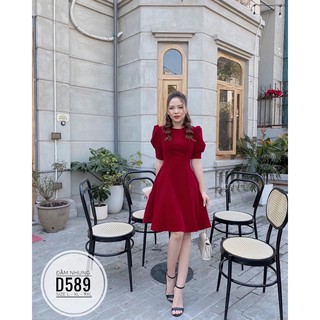Bigsize Đầm nhung D589