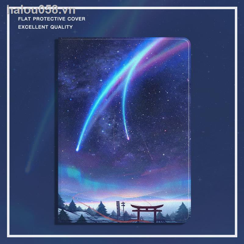 Bao đựng máy tính bảng hình anime Your Name có khe cắm bút cho Apple iPad 8 2018 pro11 air3 2 1 mini5 mini 4 2021
