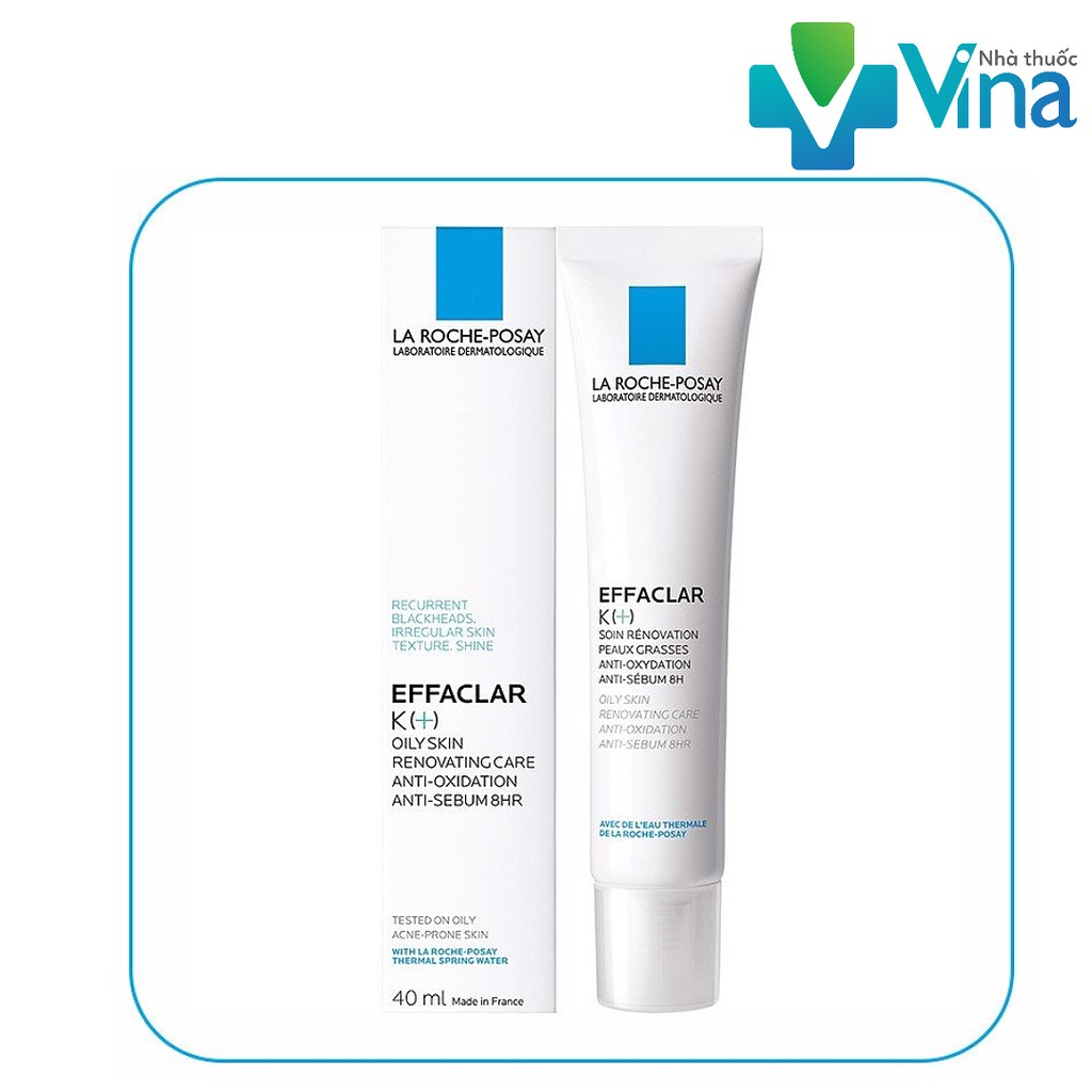 La Roche Posay Effaclar K+Kem dưỡng giúp cải thiện bề mặt da, giảm mụn đầu đen và giảm bóng nhờn 40ml