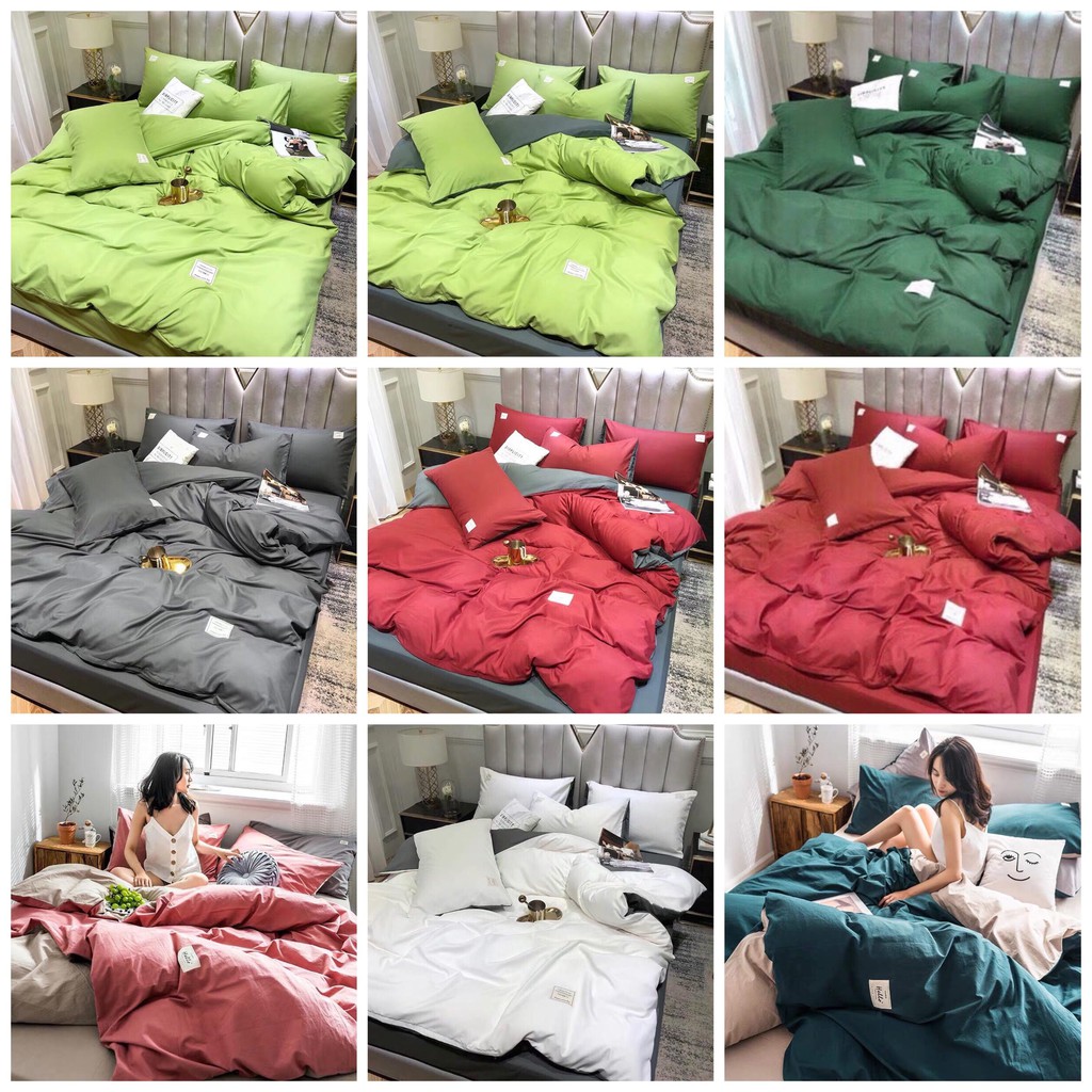 Bộ Chăn Ga Gối Cotton Đũi Tici 5 Món Hàn Quốc Cao Cấp Các Mẫu Mới