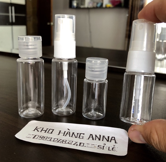 CHAI NHỰA TRONG SUỐT 10ML - chai pet 10ml xịt sương / nắp bật nhỏ giọt - chai nhựa nhỏ - chai nhựa chiết mỹ phẩm nhỏ