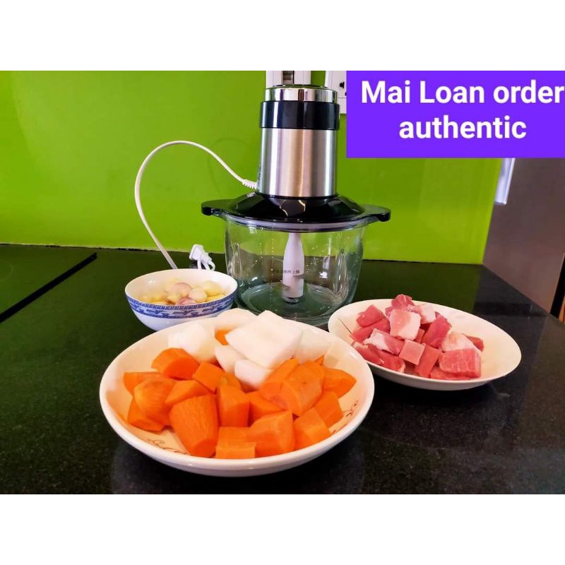 Máy xay thịt Bear QSJ-C03M1, máy xay thực phẩm đa năng, công suất 300w, bảo hành chính hãng 12 tháng