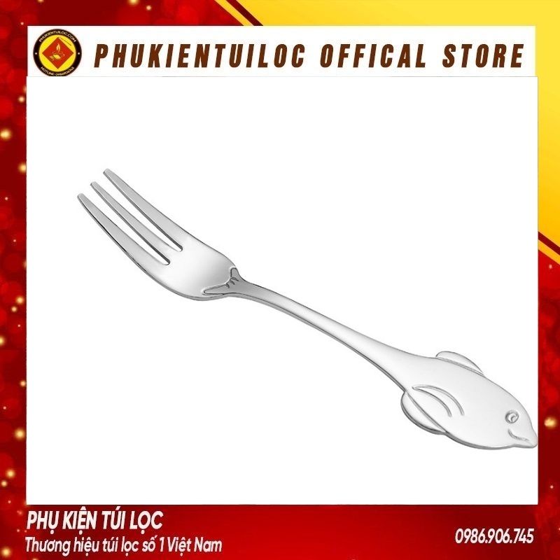 Thìa, dĩa sáng tạo cá heo 304 dành cho trẻ em, kute, dễ thương- Phukientuiloc.com