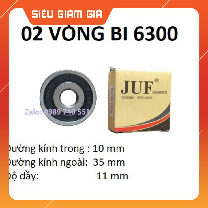 02 vòng bi 6300 JUF