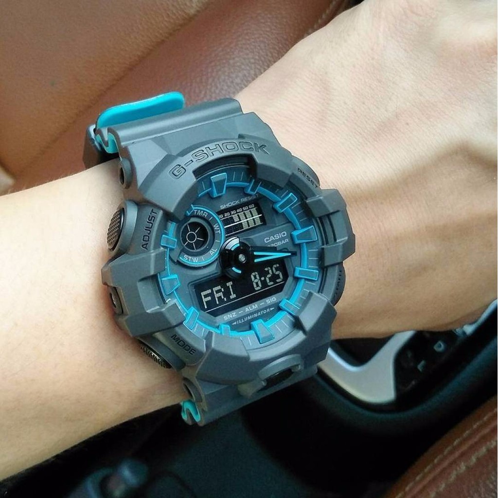 Đồng hồ nam Casio G Shock GA-700SE-1A2DR Layered Neon Color - Dây Hai Màu Phiên Bản Giới Hạn