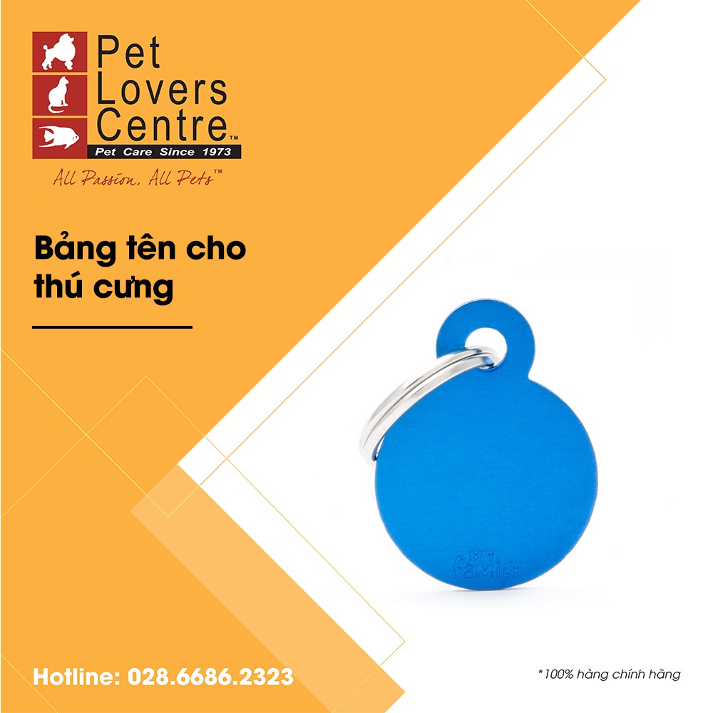 [Xuất xứ Ý] Bảng tên chó mèo khắc nội dung theo yêu cầu / Pet tag CIRCLE (Small)