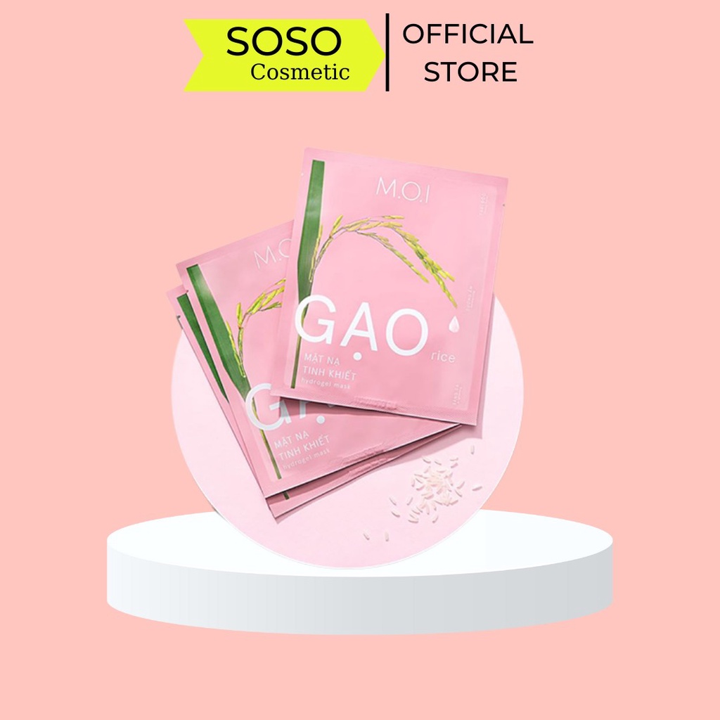 Mặt Nạ, Mask Gạo Tinh Khiết M.O.I Sáng Da, Cấp Ẩm Cao Cấp Chính Hãng