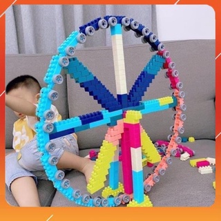 Xô Lego đồ chơi cho bé loại to 198 chi tiết thỏa sức sáng tạo cho bé