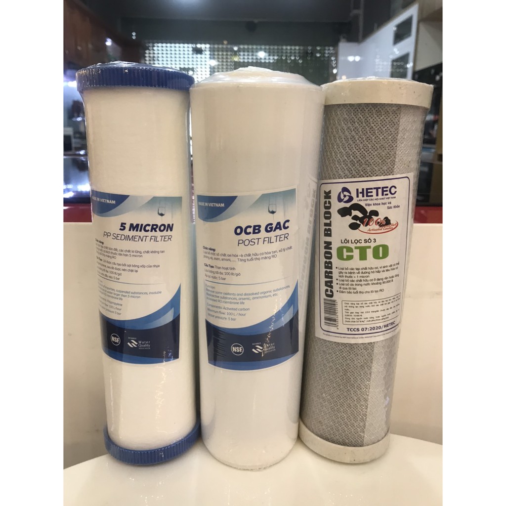 Lõi lọc 1,2,3 dùng để thay thế cho máy lọc nước RO , bộ lọc đầu nguồn 10inc