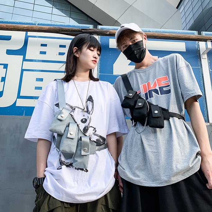 Túi đeo trước ngực unisex cho nam, nữ phong cách hip hop cá tính | BigBuy360 - bigbuy360.vn