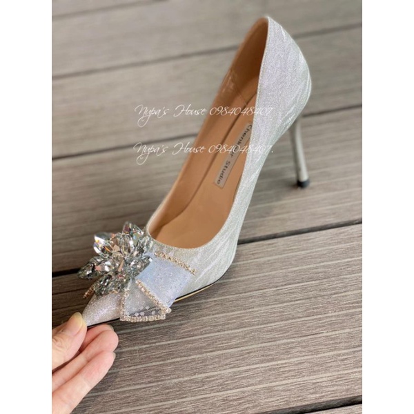 Giày cao gót đá chùm