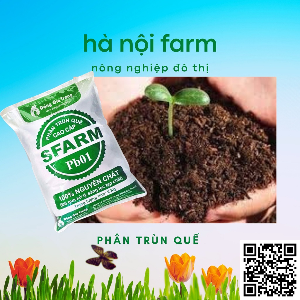 2kg Phân Trùn Quế SFARM  Dạng Bột  Cao Cấp Chuyên Dùng Cho Rau Sạch, Hoa VÀ Cây Cảnh