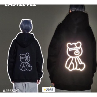 Áo hoodie phản quang gấu - HThao